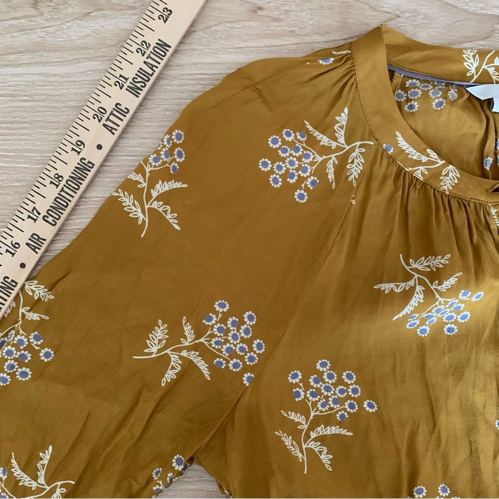 Boden Mustard & Blue Floral Blouse - Picture 7 of 7